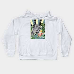 Zebra retro Kids Hoodie